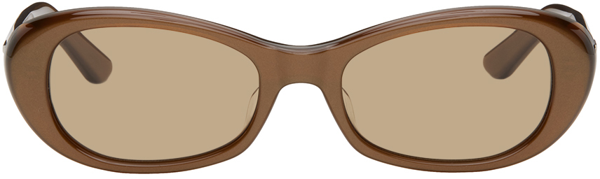Shop Bonnie Clyde Brown Magic Sunglasses In Brown/brown