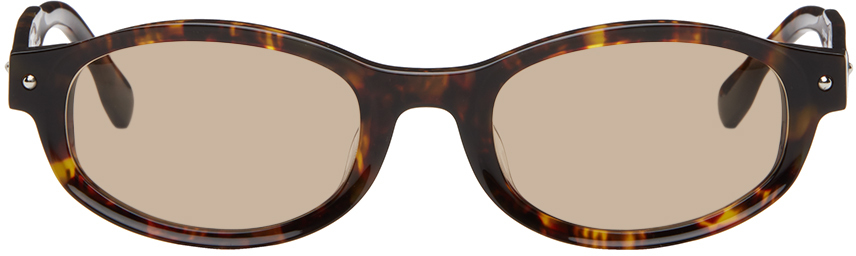 Bonnie Clyde Ssense Exclusive Brown Rollercoaster Sunglasses In Tortoise/brown
