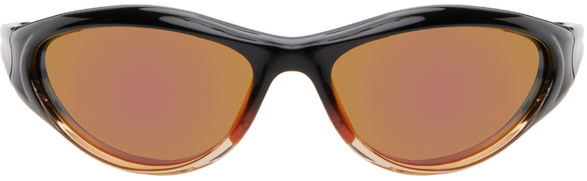 Bonnie Clyde Ssense Exclusive Black & Orange Angel Sunglasses In Black/orange