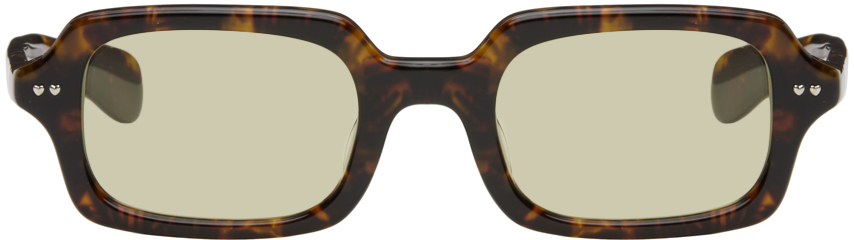 Bonnie Clyde Brown Montague Sunglasses In Tortoise & Olive