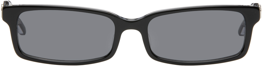 Bonnie Clyde Black Boyfriend Sunglasses In Black & Black Lens