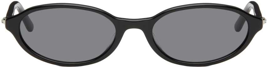 Bonnie Clyde Black Baby Sunglasses In Black & Black Lens