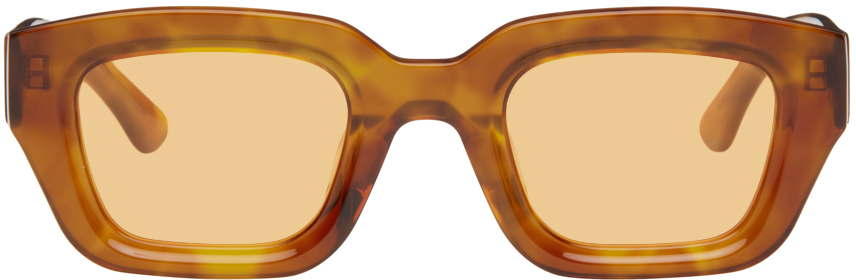 Bonnie Clyde Orange Karate Sunglasses In Tortoise/orange