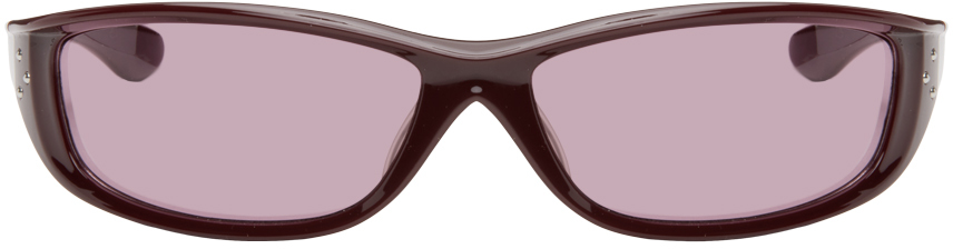 Bonnie Clyde Burgundy Piccolo Sunglasses In Brown/wine