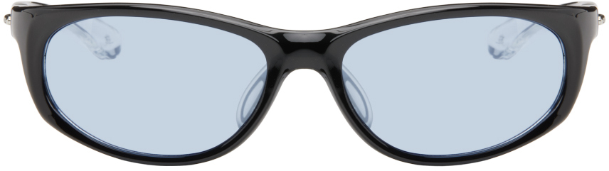 Bonnie Clyde Black & Blue Darling Sunglasses In Black/blue