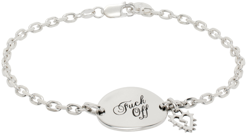Shop Stolen Girlfriends Club Silver Warm Welcome Bracelet In Sterling Silver