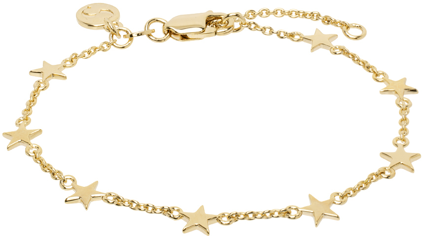Shop Stolen Girlfriends Club Gold Stolen Star Bracelet In 18k Gold Plated
