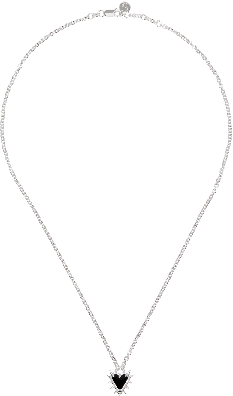 Silver Talon Heart Necklace