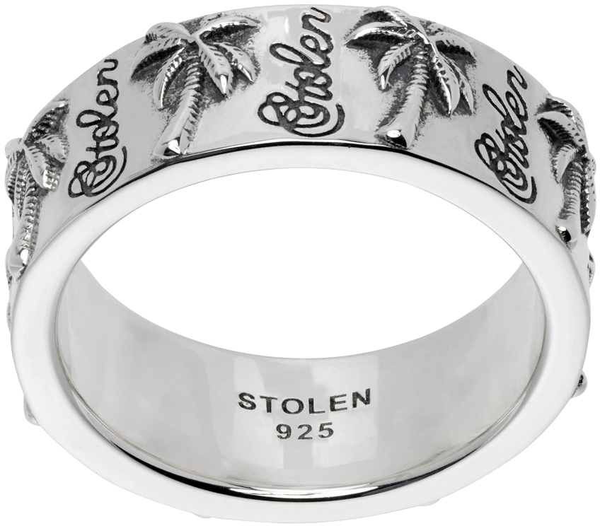 Shop Stolen Girlfriends Club Silver Trouble In Paradise Eternity Ring In Sterling Silver