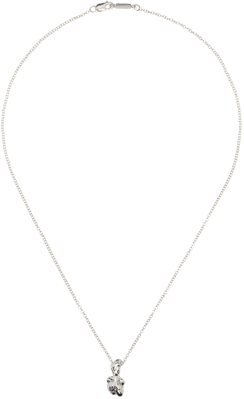 Faris Silver Gobbo Necklace In Metallic
