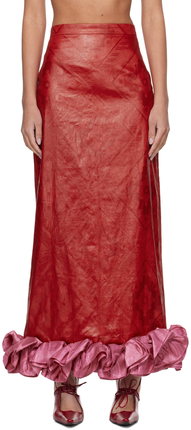 Red & Pink Nayla Maxi Skirt