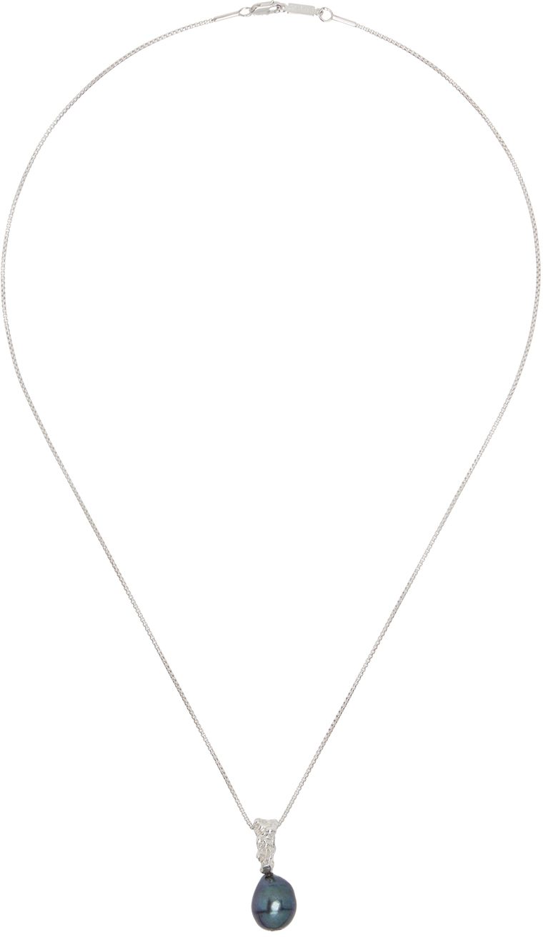 Faris Silver Batiz Necklace In Metallic