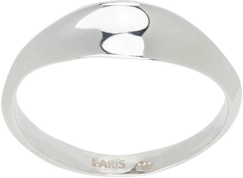 Faris Silver Aero Ring In Sterling Silver
