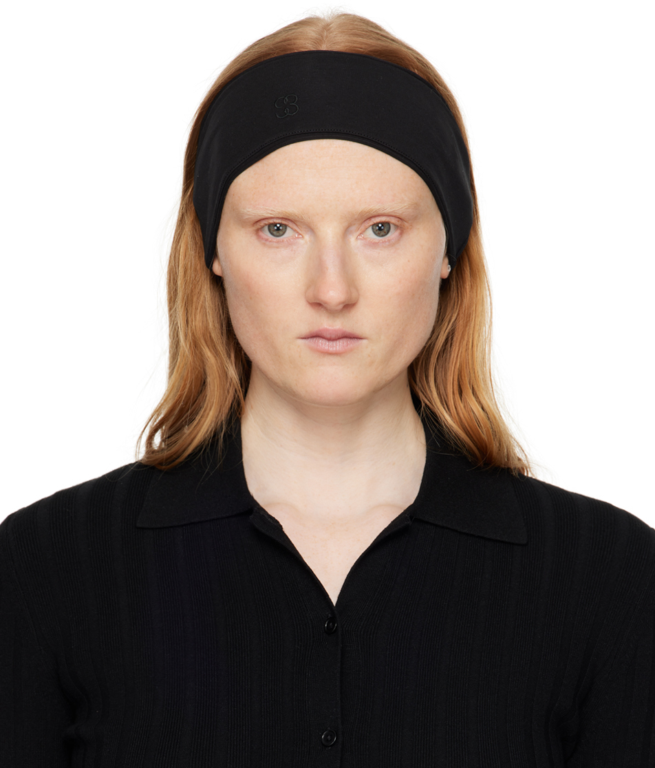 Black Embroidered Headband By Filippa K On Sale 4980