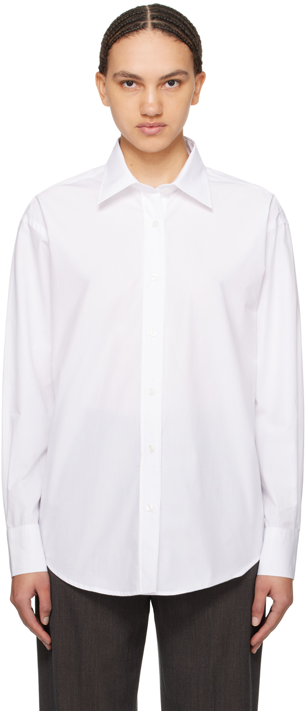 Filippa K Cotton Poplin Shirt In White