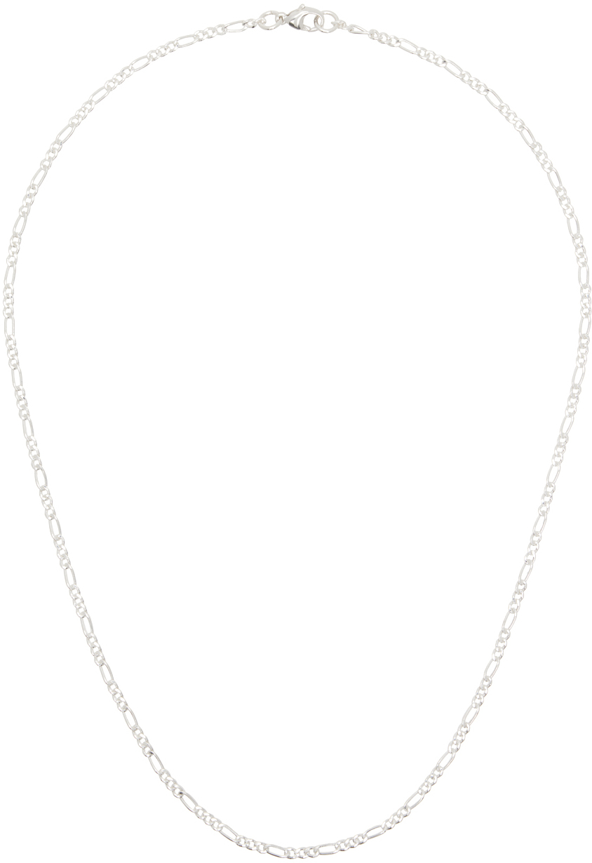 Maple Silver Figaro Chain Necklace In Silver 925
