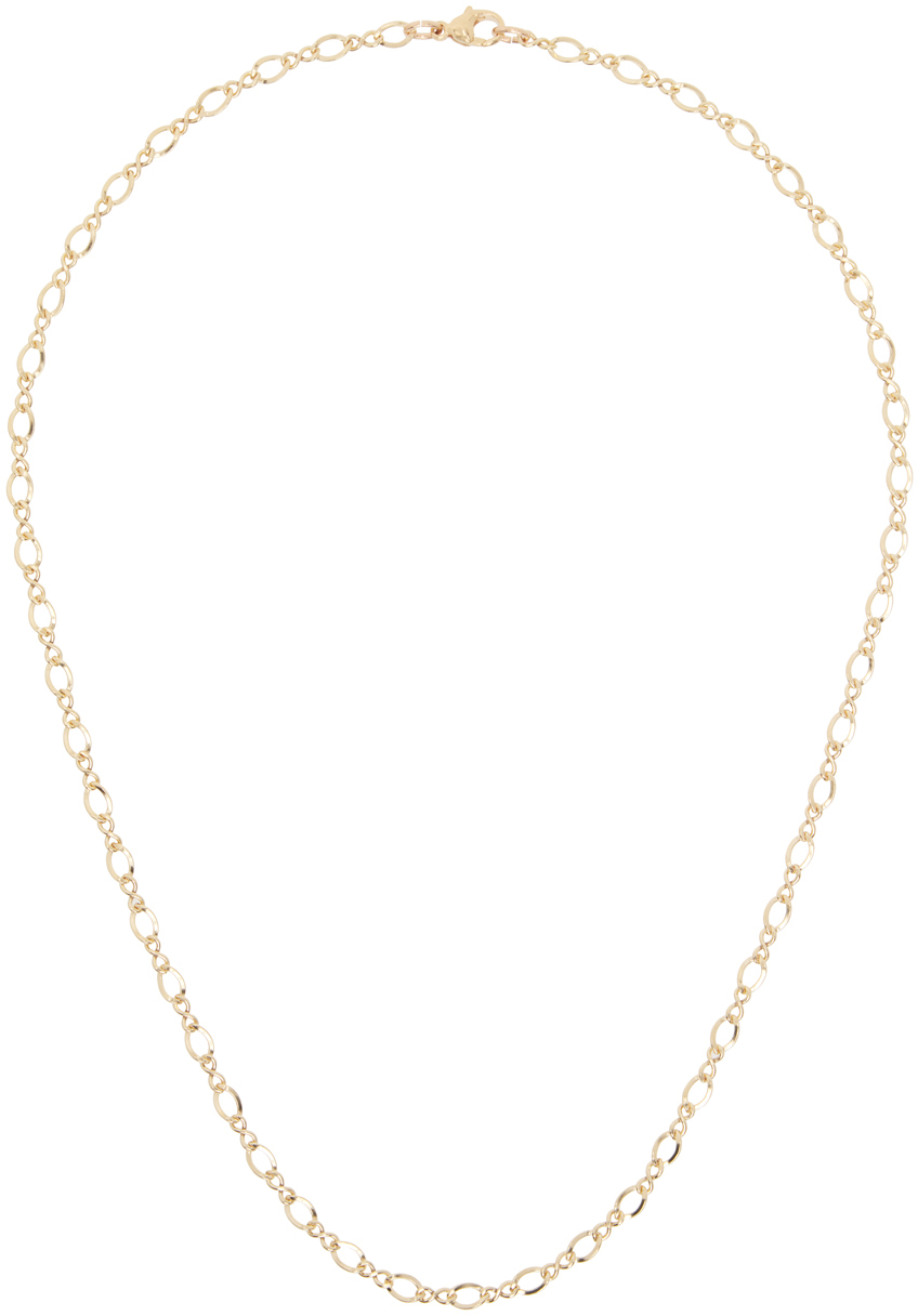 Gold Figure Eight Chain Necklace