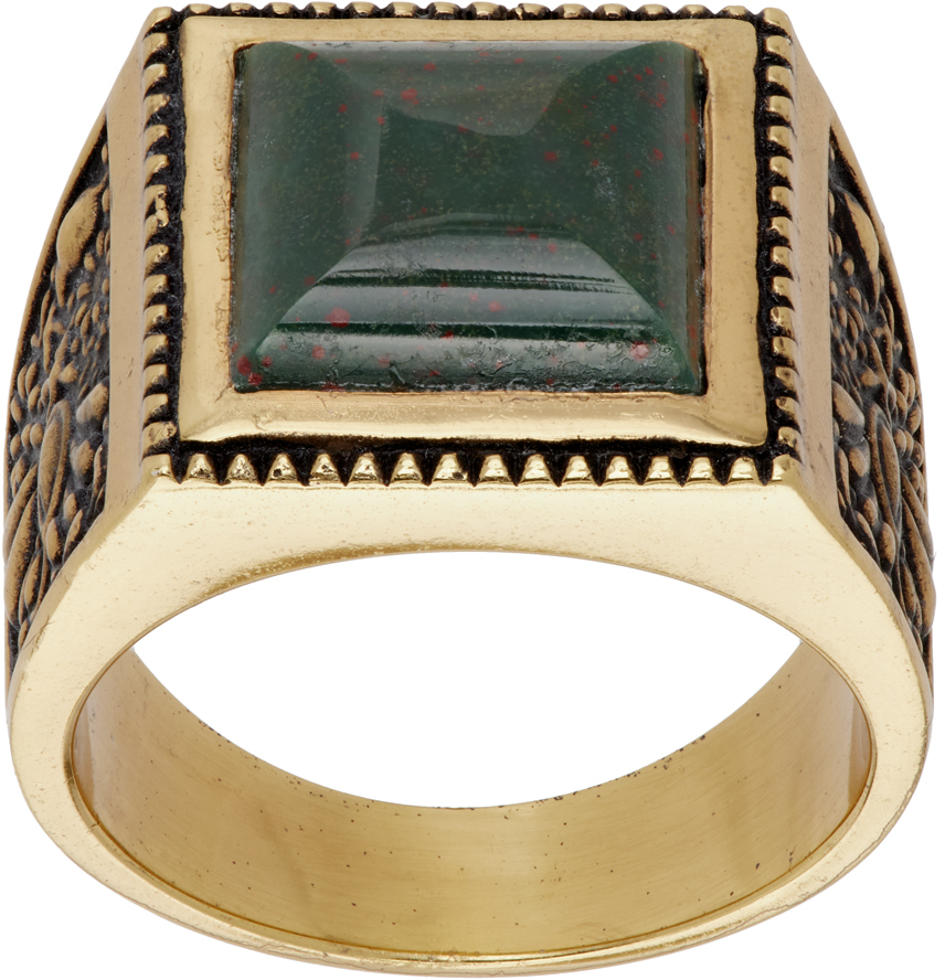 Maple Gold Buick Ring In 14k Gold P/bloodston