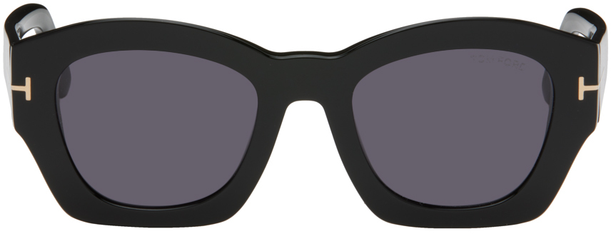 Tom Ford Black Guilliana Sunglasses In 01a Shiny Black