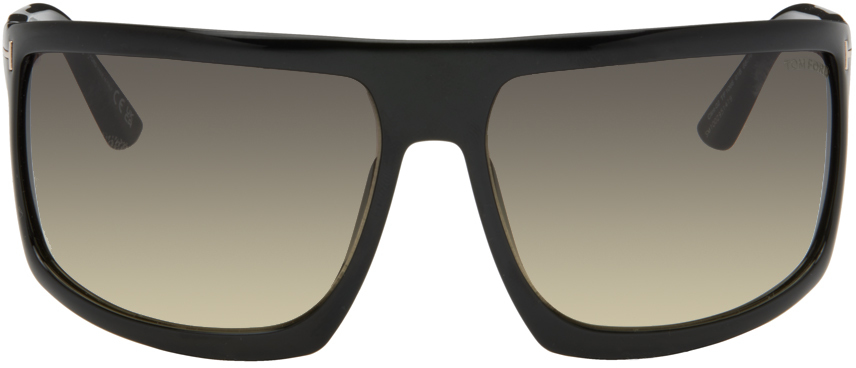 Tom Ford Black Clint Sunglasses In 01b Black