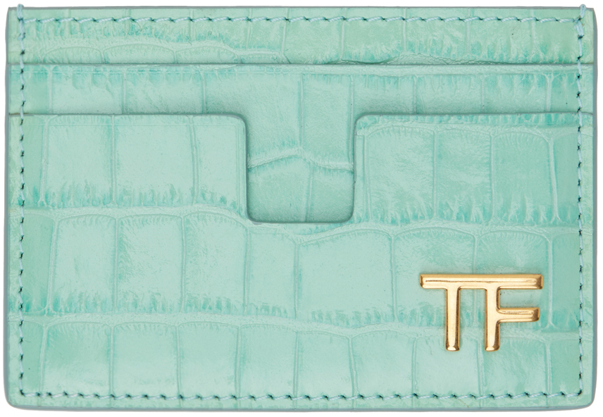 Blue Shiny Stamped Croc TF Card Holder