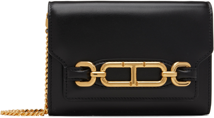 Shop Tom Ford Black Small Whitney Leather Bag In 1n001 Black