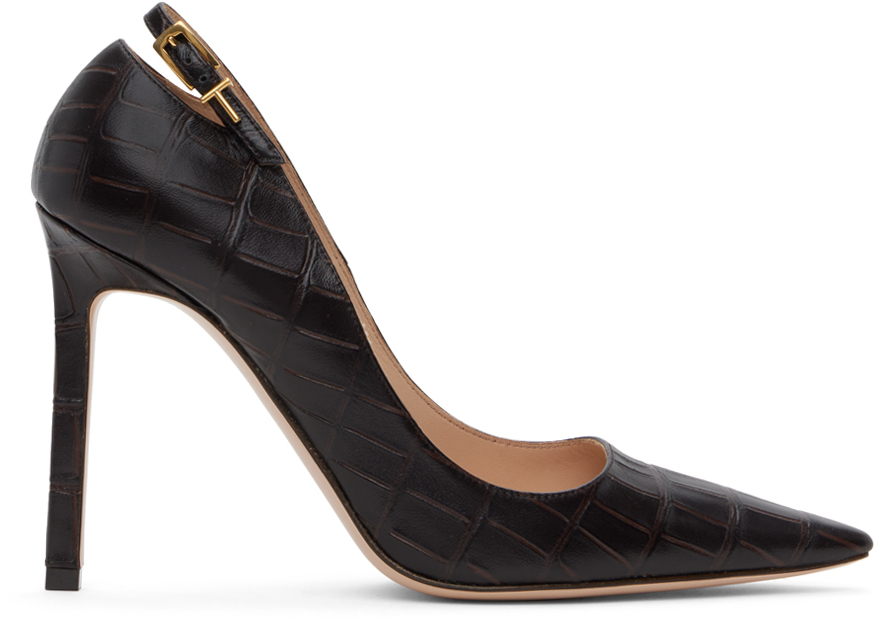 【関税込み】TOM FORD ブラウン Angelina ヒール Brown Angelina Heels by TOM FORD on Sale
