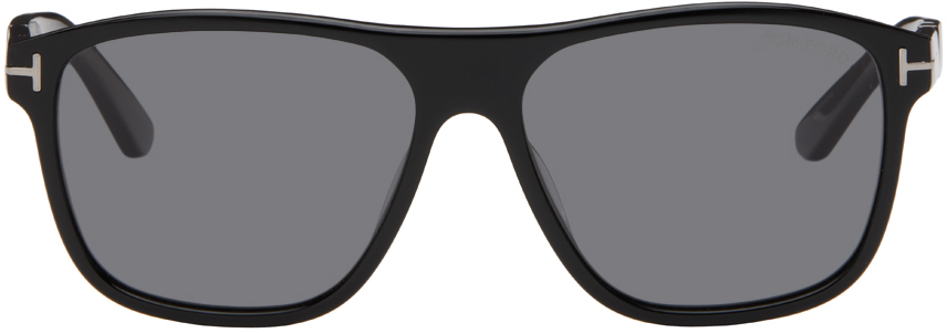 Tom Ford Black Frances Sunglasses In 01d Black/smoke