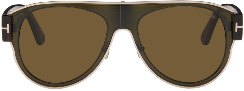 Tom Ford Brown Lyle-02 Sunglasses In 51j Dark Havana
