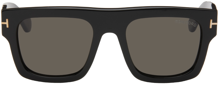 Tom Ford Black Fausto Sunglasses In 01a Black
