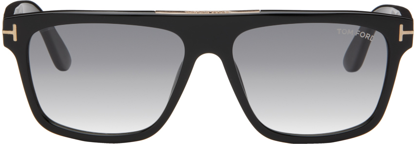 Tom Ford Black Cecilio Sunglasses In 01b Shblksm