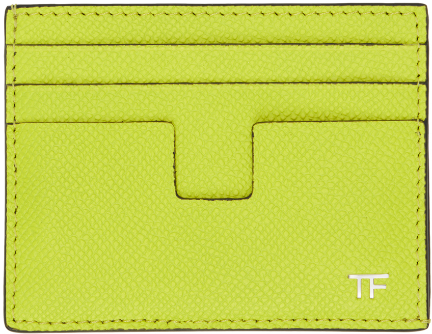 Green Small Grain Leather Card Holder