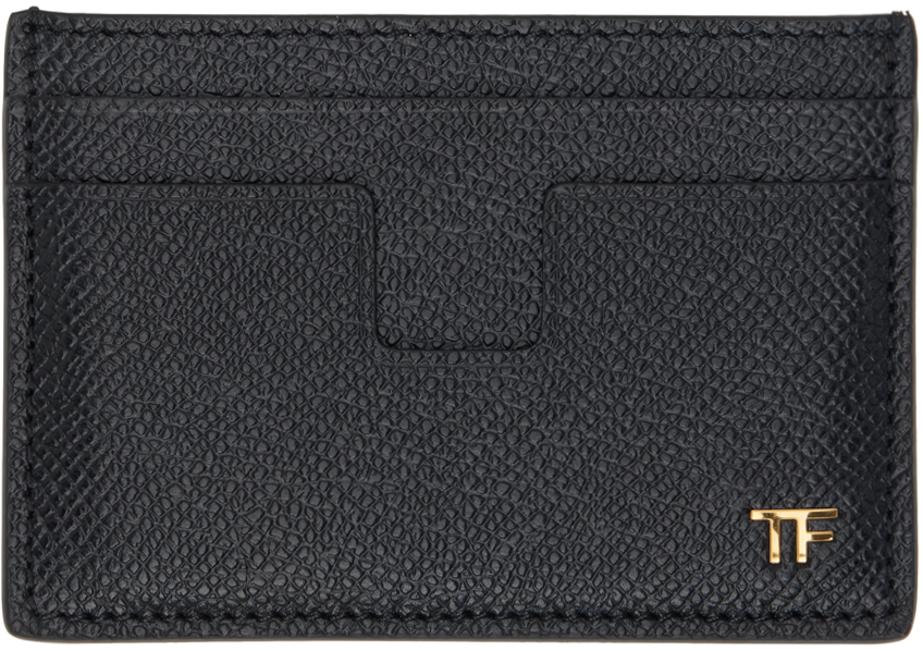 TOM FORD: Black Leather Classic Card Holder | SSENSE UK