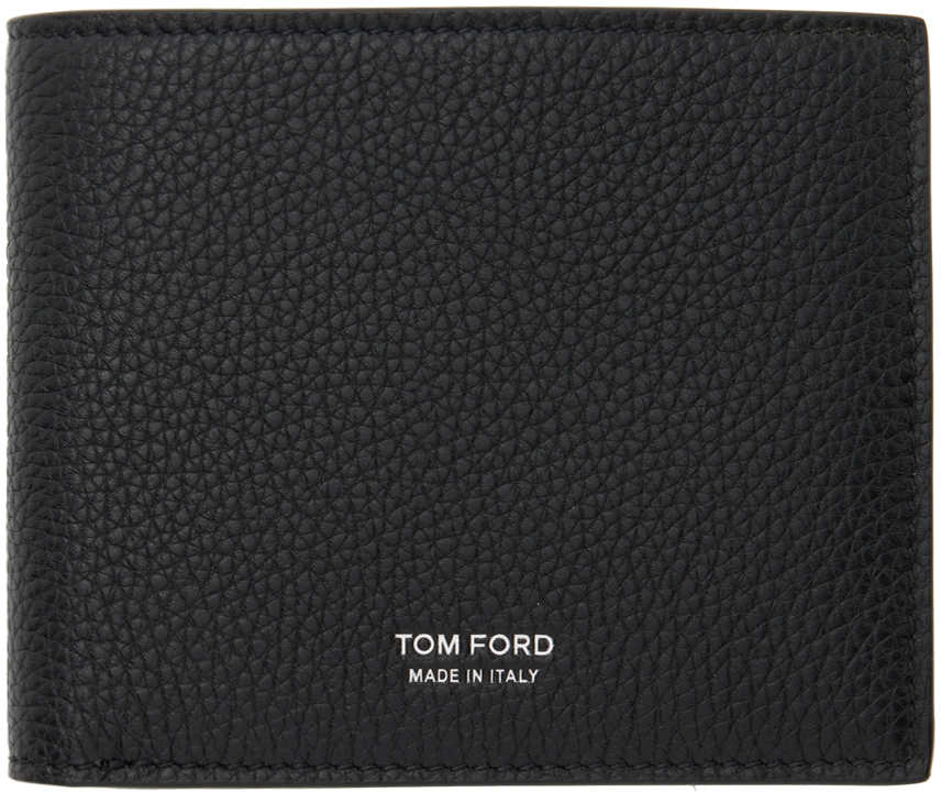 Black Grain Leather Bifold Wallet
