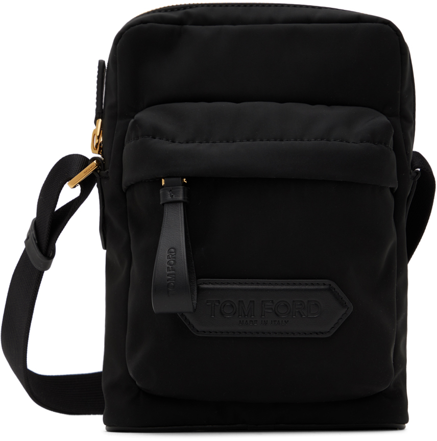 Black Zip Messenger Bag
