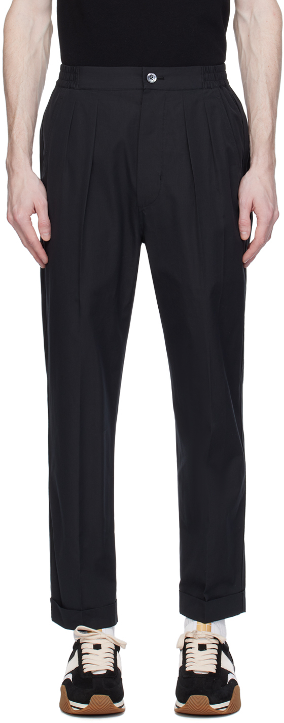 【関税込み】TOM FORD ブラック タック カーゴパンツ TOM FORD: ブラック タックパンツ | SSENSE 日本