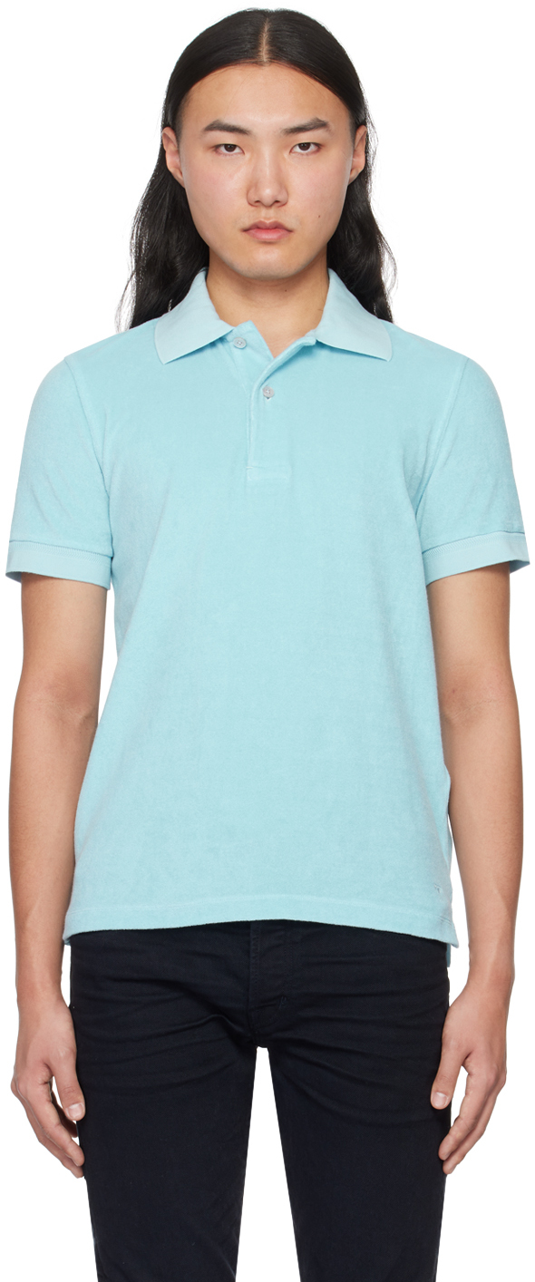 Blue Towelling Polo