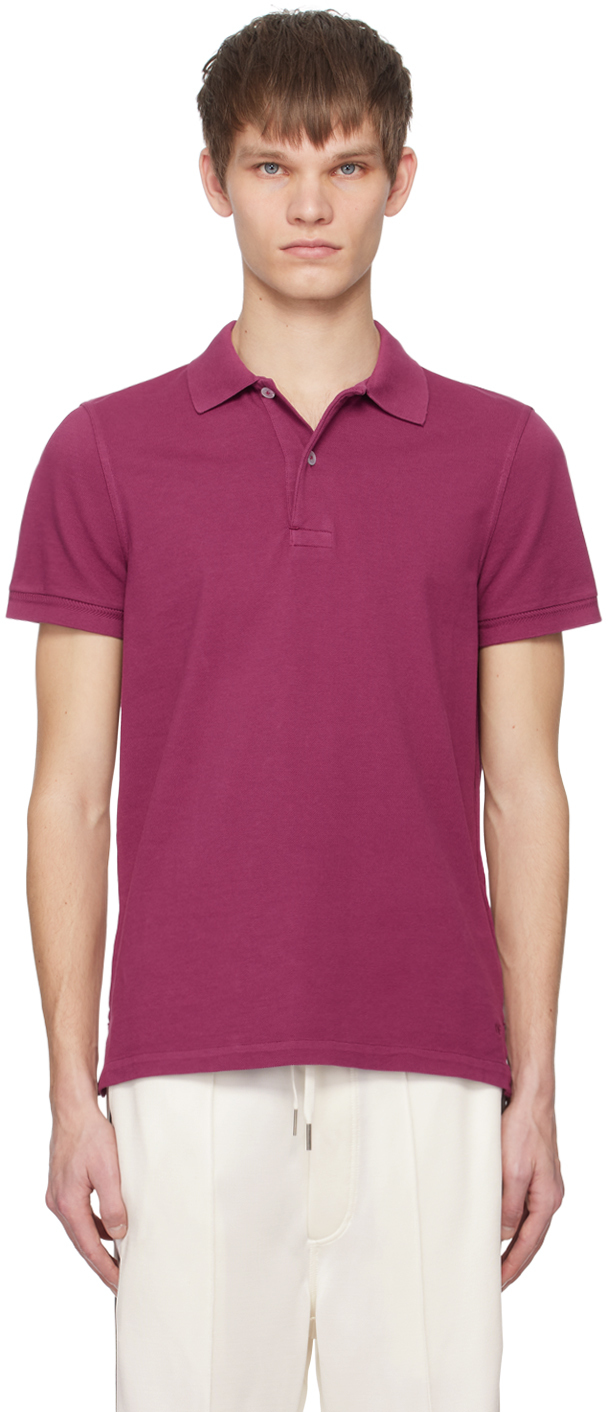 Shop Tom Ford Purple Tennis Polo In Magenta