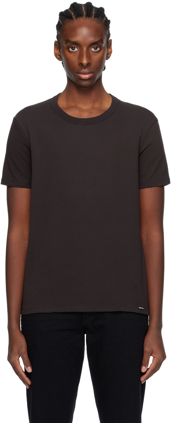 TOM FORD: Black Crewneck T-Shirt | SSENSE