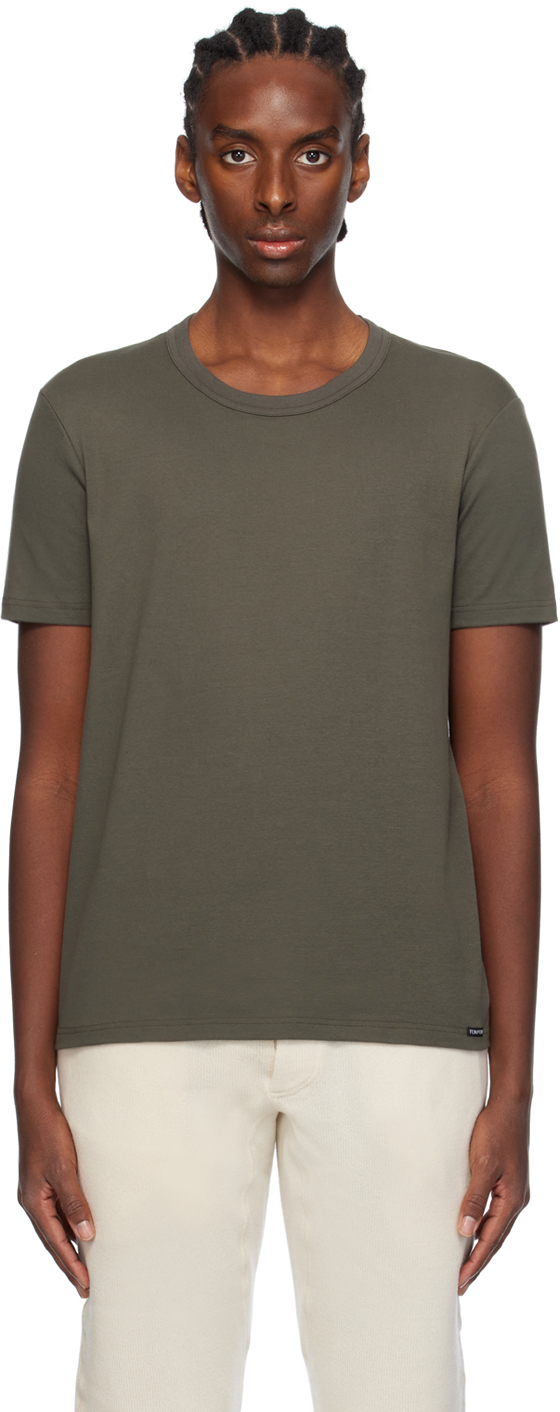Khaki Crewneck T-Shirt