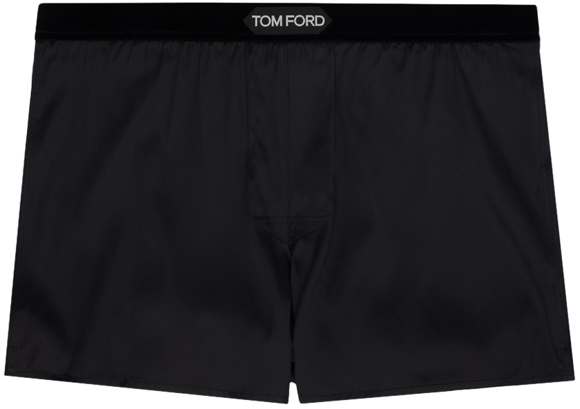 Shop Tom Ford Black Patch Boxers In 002 Black