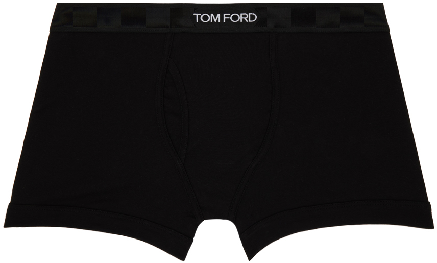 Tom Ford Two-pack Black & White Boxers In 999 Black / White
