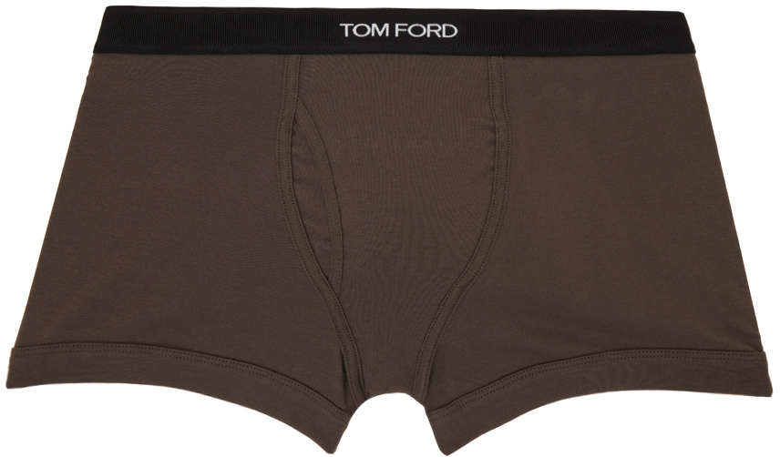 Tom Ford Brown Classic Fit Boxer Briefs In 206 Nude 8