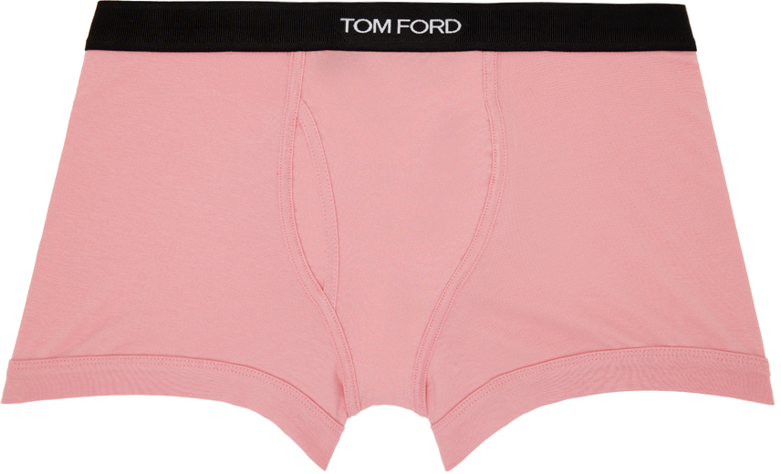 Shop Tom Ford Pink Classic Fit Boxer Briefs In 674 Washed Rose