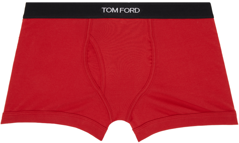 Tom Ford Red Classic Fit Boxer Briefs In 632 Red