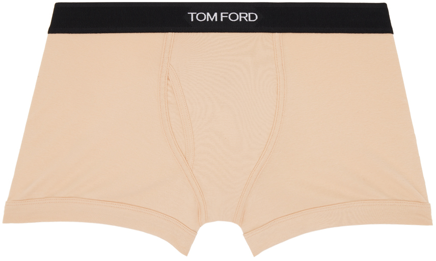 Shop Tom Ford Beige Classic Fit Boxer Briefs In 272 Nude 1