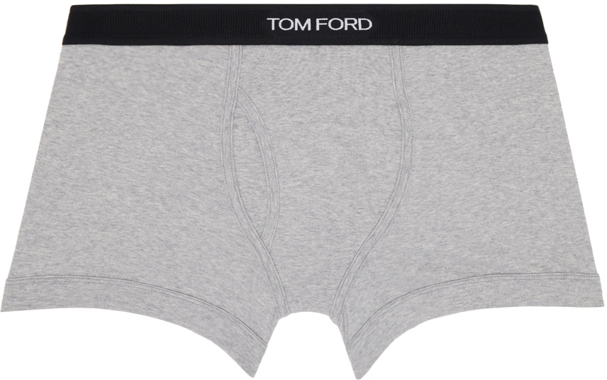 Tom Ford Gray Classic Fit Boxer Briefs In 020 Grey
