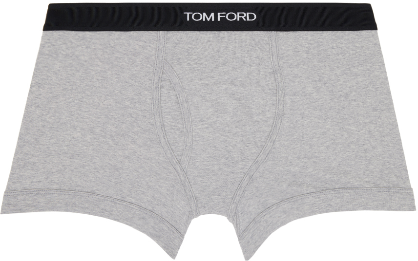 TOM FORD: Gray Classic Fit Boxer Briefs | SSENSE