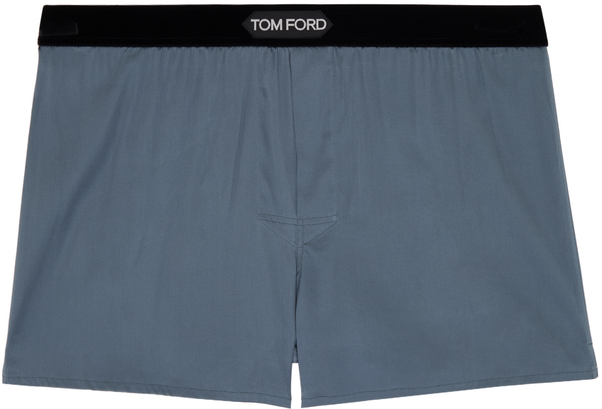 Tom Ford Gray Patch Boxers In Dark Grey