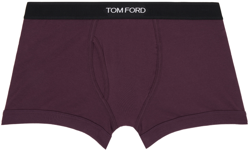 Shop Tom Ford Purple Classic Fit Boxer Briefs In Plum